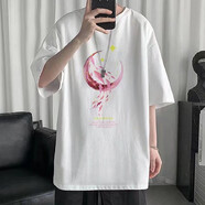 嘉曄（JIAYE）便宜短袖t恤男情侶裝閨蜜兄弟上衣五分袖T恤男潮流學(xué)生打底衫 白色 XXL