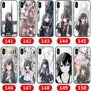 WENYAFF華為榮耀magic4/pro硅膠手機殼magic4至臻版play6T/pro軟殼nova9se全包防摔Hinova9/pro磨砂保護套 雪之下雪乃-我的青春戀愛物語果然有問題 鋼化玻璃殼-留言手機型號和圖片編號
