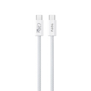 TOTU高功率240W快充數(shù)據(jù)線雙typec接口華為筆記本電腦編織充電線華為蘋果15小米適配 1.2米-白色-240W編織