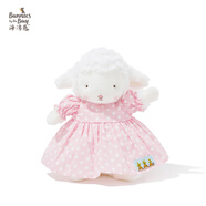 海灣兔Bunnies 小羊公主網(wǎng)紗裙子可愛公仔毛絨玩偶安撫軟萌娃娃生日禮物 D5 粉色波點(diǎn)公主裙 含羊