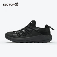 探拓（TECTOP）越野跑鞋男運動鞋2024夏季網(wǎng)面防滑減震戶外跑步鞋徒步登山鞋情侶 男款經(jīng)典黑/深灰 41