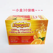 Emergen-c加拿大Emergen-C維生素C泡騰粉沖劑泡騰片VC粉橙子味90袋粉劑 橙子味 小盒30袋