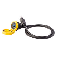 龍仕USB 防水連接器 厚面板工業(yè)數(shù)據(jù)母座延長線 LU22-CA-U3-0133米 A1673 黑色 黑色 塑膠螺母X