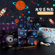 TaTanice 包裝紙4張裝 生日禮物禮盒包裝紙禮品紙包書紙 太空系列