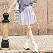 美洋（MEIYANG）薄荷之夏蛋糕裙新疆天山細絨棉薄荷曼波俏皮短裙新款半身裙 紫色 L