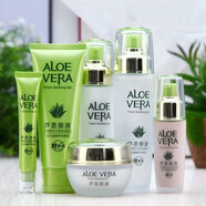 【清爽型過敏包退】蘆薈精華原液護(hù)膚品套裝女純補(bǔ)水保濕控油淡化痘印收縮毛孔植物精華歐緹尚化妝品套裝 六件套：面奶 水 乳 霜 BB 眼霜