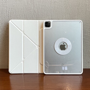 VXJ3+y磁吸適用蘋(píng)果ipadpro保護套2024air6拆分10代平板10.9無(wú)筆槽720旋轉10.2亞克力軟膠10.5殼防摔5 3+y升級支撐【超強磁吸丨減重版】白色 2020/21/22ipa