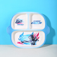 五和（WUHE）兒童餐盤(pán)分格仿陶瓷奧特曼寶寶餐盤(pán)兒童餐具密胺防燙耐摔餐盤(pán) 奧特曼餐盤(pán)贈勺子