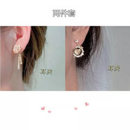 【嚴(yán)選好物】盤蚊香耳夾無(wú)耳洞女夏日白玫瑰夏天茶系免打孔耳環(huán)耳 山茶花蚊香盤耳夾+愛(ài)心貓眼石耳