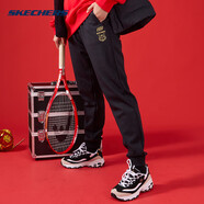 斯凱奇（Skechers）男子運動(dòng)休閑舒適針織長(cháng)褲休閑褲男褲L122M012 碳黑色（女款） L 