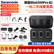 楓笛（Saramonic） BLink500Pro一拖二一拖一無(wú)線麥克風(fēng)手機(jī)相機(jī)電腦話筒直播采訪教學(xué) BLink500Pro B2黑色 適用于直播新聞采訪抖音視頻教學(xué)訪談Vlog