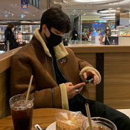 艾梵斯貝韓版男羊羔毛加厚保暖棉衣潮牌外套麂皮絨工裝高街ins棉服棉襖 棕色 L