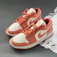 耐克（NIKE）aj1女鞋 Air Jordan 1 Low 女款低幫白藍(lán)低幫復(fù)古運(yùn)動(dòng)休閑籃球鞋 FN3722-801 粉白 39