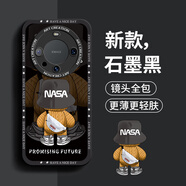 奶小鴨 適用華為mate60pro手機(jī)殼 mate60pro保護(hù)套鏡頭全包硅膠防摔超薄創(chuàng)意卡通簡約軟殼男女款 石墨黑