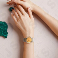 【二手99新】歐米茄（OMEGA）女表星座系列機械石英表18k黃金外圈鑲鉆女士腕表二手奢侈品 1292.15.00金盤鉆刻機械27.5