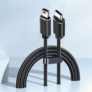 朗洵適用于尼康相機D750 D5200 D5300 D7100 D7200連接iphone蘋(píng)果手機ipad平板OTG轉換器內存卡數據線(xiàn) MiniUSB轉Type-C 1米