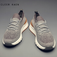 CLEER KAEN品牌男鞋2024夏季新款百搭透氣運(yùn)動(dòng)鞋男士軟底輕便網(wǎng)面休閑鞋子男 灰色 42