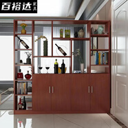 百裕達客廳玄關(guān)柜酒柜現(xiàn)代簡約置物展示柜門廳鞋柜屏風(fēng)裝飾柜間廳隔斷柜 柚木色 4門長160*30*200