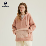 樂卡克（Le coq sportif）法國公雞男女同款秋冬毛絨帶帽加厚服外套CBT-1646223 水粉 M