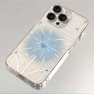 梵皓伊 簡(jiǎn)約小清新暈染圣誕樹(shù)煙花適用蘋(píng)果16promax手機殼全包防摔iPhone15plus保護套新款透明硅膠13/14 pc透明太空殼【暈染藍色煙花】 iPhone15