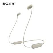 索尼（SONY）WI-C100 無線立體聲 頸掛式 藍牙耳機 IPX4防水防汗 約25小時長久續航 灰褐色 618 蘋果耳機