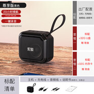 索愛C16藍牙音箱迷你便攜式插卡u盤廣場舞音響無線小型音樂播放器 尊享版黑色  套餐一 32GU盤(贈歌曲)