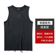 李寧無(wú)袖t恤男背心夏季韋德薄冰絲透氣籃球訓(xùn)練速干健身跑步運(yùn)動(dòng)服 標(biāo)準(zhǔn)黑-韋德 L /175