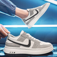 巧潮休閑運動(dòng)鞋2026新款夏季空軍男鞋韓版潮流學(xué)生低幫系帶平底滑板鞋 6201灰色 40