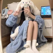雪米亞睡衣女秋冬季珊瑚絨加厚加絨法蘭絨睡袍甜美可愛少女卡通二次元保 NSFW-玉桂狗睡衣套裝【含褲子】 M 【建議體重：80-100斤】