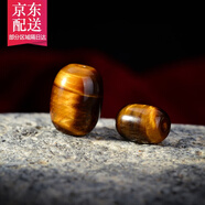彩荷原礦黃虎眼石桶珠佛頭散珠隔珠星月金剛手串念珠頂珠配飾七夕禮物 黃虎眼桶珠10*14mm