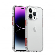 適用蘋果iPhone14Pro手機(jī)殼13/12透明邊框保護(hù)殼套防摔全包 透明色 iPhone14