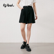 普普風(fēng)2024年夏季女裝新品簡(jiǎn)約通勤百慕大五分西裝褲PB2K9157S 黑色 S