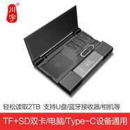 川宇 2.0高速手機讀卡器sd卡多合一迷你tf內存卡Typec安卓otg多功能適用相機電腦 USB2.0+收納盒