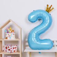 多美憶生日場(chǎng)景布置男孩數字生日氣球道具氛圍布置兒童派對裝飾藍色2