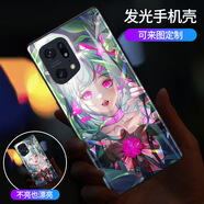AYALEY  oppofindx5手機殼realme發(fā)光gtreno7來電閃k9散熱Q3定制r17 升級版【時之祈愿瑤】來電7色閃光音樂節(jié)奏閃光 oppo k9