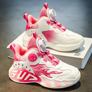 安鞋踏品牌斷碼女童鞋2025秋冬季新款兒童跑步運動鞋加絨棉鞋中大童 梅紅單鞋 36碼