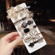 ZKHE網(wǎng)紅2024年發(fā)夾側邊發(fā)卡高端夾子頭飾后腦勺劉海夾女發(fā)飾 17#青笙6件套