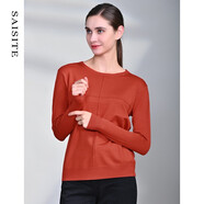 賽斯特女裝新款春秋長(cháng)袖圓領(lǐng)百搭純色打底衫套頭針織衫 Z034 桔紅色 AM(160/84)140以?xún)瓤蓞⒖?
                                         title=