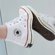 Converse匡威男鞋女鞋帆布鞋新款1970S三星標情侶經(jīng)典休閑鞋板鞋 白色高幫162056C 36
