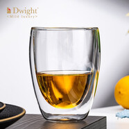 德韋特（DWIGHT）高檔耐熱水晶玻璃杯套裝雙層隔熱牛奶杯家用加厚龍井泡綠茶杯子
