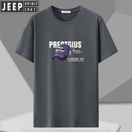 吉普（JEEP）國際品牌純棉特大碼男T恤加大夏季短袖寬松型圓領(lǐng)半袖印花潮男裝 帽子鐵灰 10XL(310-330斤)