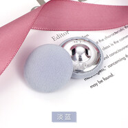婉彩（wancai）包布紐扣百搭圓形布扣子襯衫女外套小西裝夾克連衣裙大衣風(fēng)衣鈕扣 淡藍色 15mm【6顆裝】袖口扣尺寸
