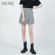 WEWE唯唯秋季新款女裝半身裙休閑時(shí)尚格子短裙淑女氣質(zhì)A字裙 彩色 S