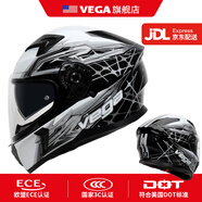 VEGASA-39 美國雙鏡片摩托車頭盔男女四季全盔 格雷特灰 3XL