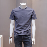 ANDSEEYOU品牌 短袖男士t恤衫2025新款韓版潮流日常圓領(lǐng)T恤男夏季薄款七夕 灰色 3XL