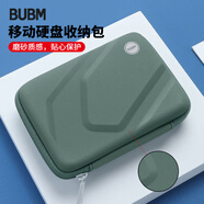BUBM 移動(dòng)硬盤包2.5英寸通用數(shù)據(jù)線收納盒U盤手機(jī)U盾充電寶保護(hù)套數(shù)碼配件防震包 BM010D1011-A 暗夜綠