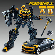 電影版擎天手辦合金變形汽車(chē)人金剛機器人兒童玩具男孩生日禮物 大號暗黑戰錘黃蜂戰士