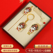 中國風特色禮物京劇臉譜金屬書簽熊貓鑰匙扣創(chuàng)意公司商務(wù)活動禮品定制logo 花旦款【書簽+鑰匙扣+U盤