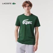 LACOSTE法國鱷魚男裝Ultra-Dry鱷魚大印花簡約休閑運(yùn)動圓領(lǐng)T恤|TH8937 291/深綠色 L 5