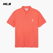 MLB官方情侶時(shí)尚涼感防曬polo衫休閑簡(jiǎn)約百搭短袖PQB01 克利夫蘭印地安人隊/深珊瑚色 2XL